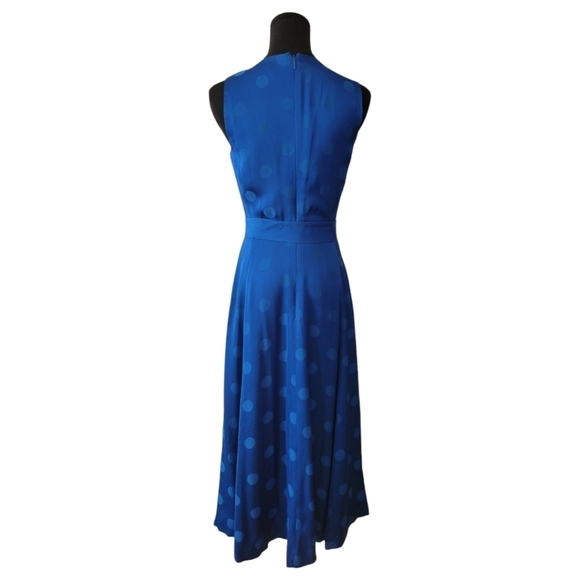 Ted Baker of London Sleeveless Polka Dot Midi Length Dress Size Small - Picture 6 of 7